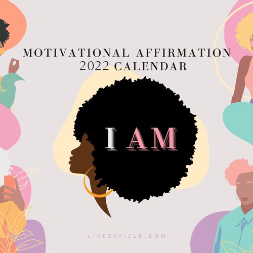 Motivational Affirmation 2022 Calendar Planner Positive Etsy