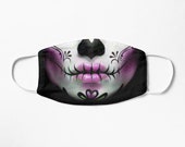 Sugar Skull Girl Mask, Calaveras Face Mask, Day of the Dead, Adult Face Mask, Reusable Facemask
