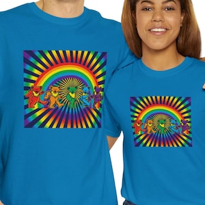 Grateful Dead Dancing Bears Shirt, Glowforge Grateful Dead Tee for Rock Fans Shirt, Retro Music Tee for Deadheads, Music Festival Fashion