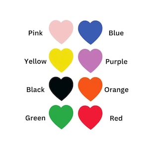 1&quot; Heart Stickers - Basic | Writeable | Multiple Colors for Valentine&#39;s Day, Crafts, Projects