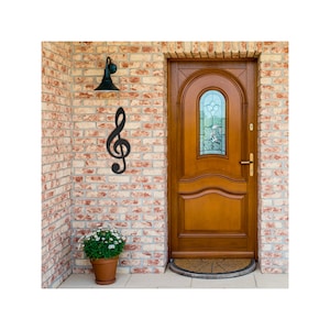 Muzieknoot Treble Clef Metal Wall Art | Melodie kunst aan de muur | Muziek kunst aan de muur | Muur metalen kunst decor | Metalen wanddecoratie voor buiten | Grote metalen muur
