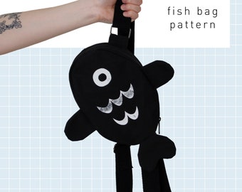 Fish Crossbody Bag Sewing Pattern Instant Download PDF