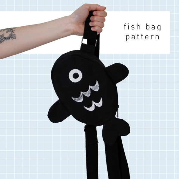 Fish Crossbody Bag Sewing Pattern Instant Download PDF