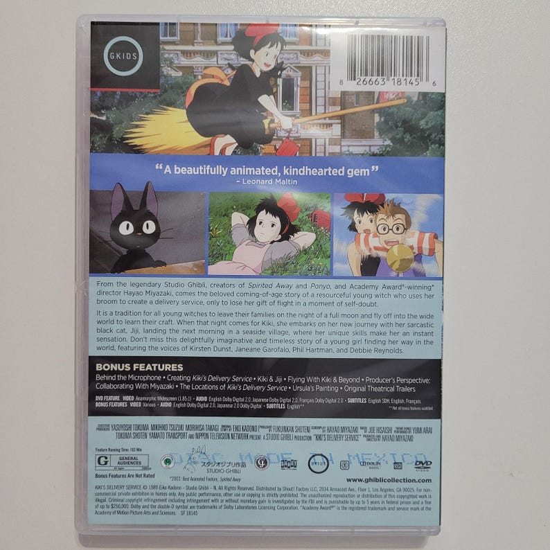 Kiki's Delivery Service 1989 (DVD, 2002) Studio Ghibli image 2