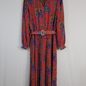 open lace back dress 1960s Blue with Gold Metallic Lamé Paisley Print Vintage Gown main image 0