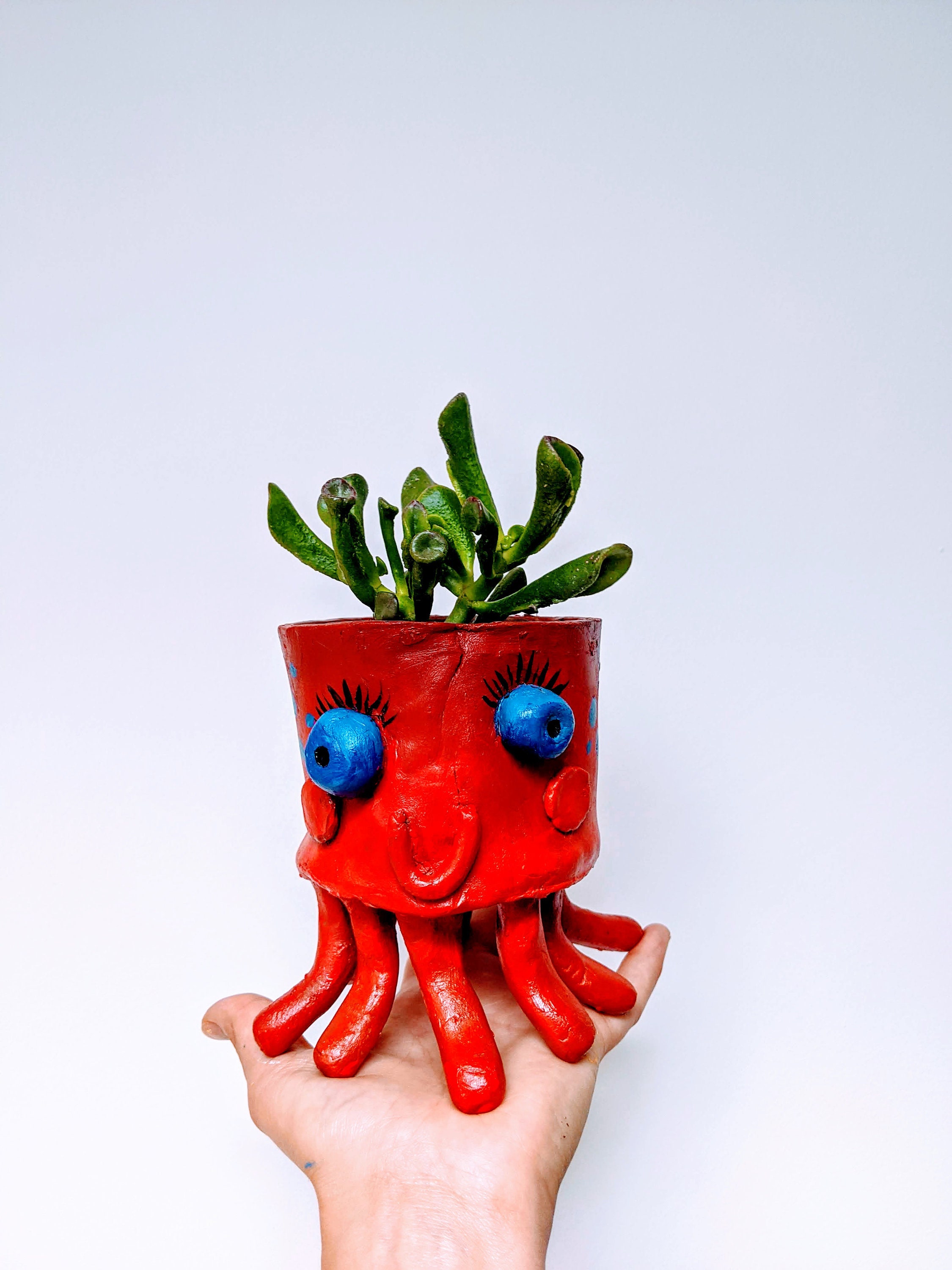 Air dry clay pottery craft kit. Make your own happy plant pot Etsy