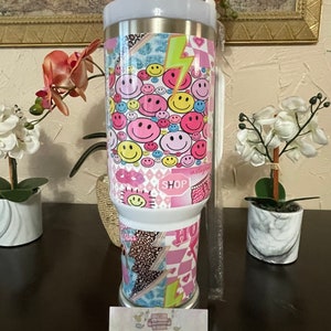 Barbie Pink water bottle, Bright pink stanley cup style, 40oz tumbler with  handle and straw, coffee …See more Barbie Pink water bottle, Bright pink