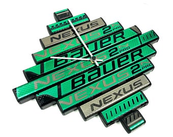 Unique Hockey Stick Wall Clock - Bauer Nexus 2N Pro - Green - Limited Edition