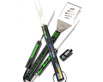 Hockeyschläger BBQ Grill Set - Einzigartiges Hockeygeschenk für Papa oder Trainer - Grillzubehör aus recyceltem Kunststoff - CCM Ribcor Abzug