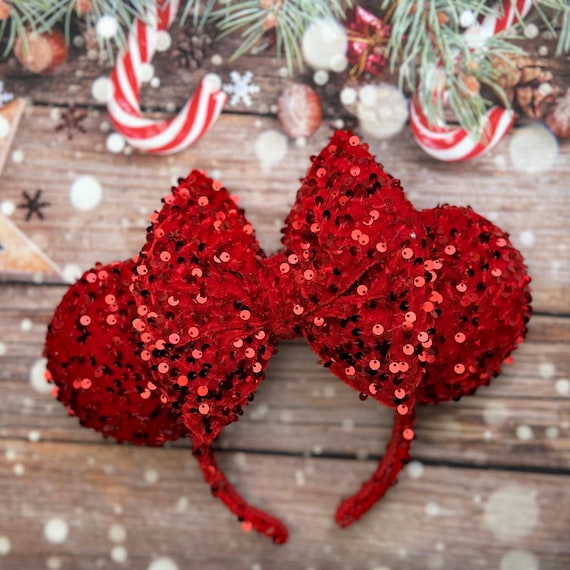 Festive Mouse Ear Headband Light Up Castle Christmas Mickey Ears - Mouse Ears Headband  main image 3