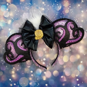 Sea Witch ‘Ursula’ inspired Mouse Ear Headband Mermaid ears Halloween villain