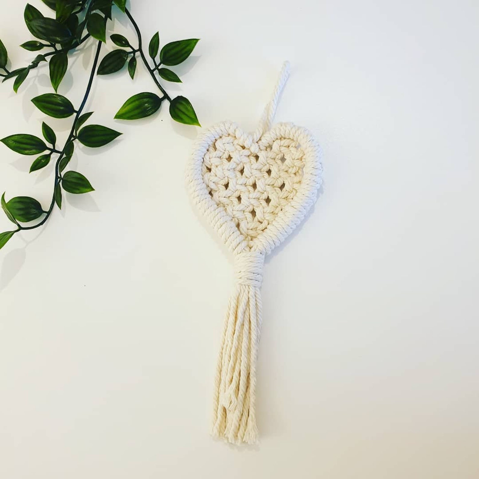 Macrame hanging heart Heart wall hanging Macrame wall Etsy