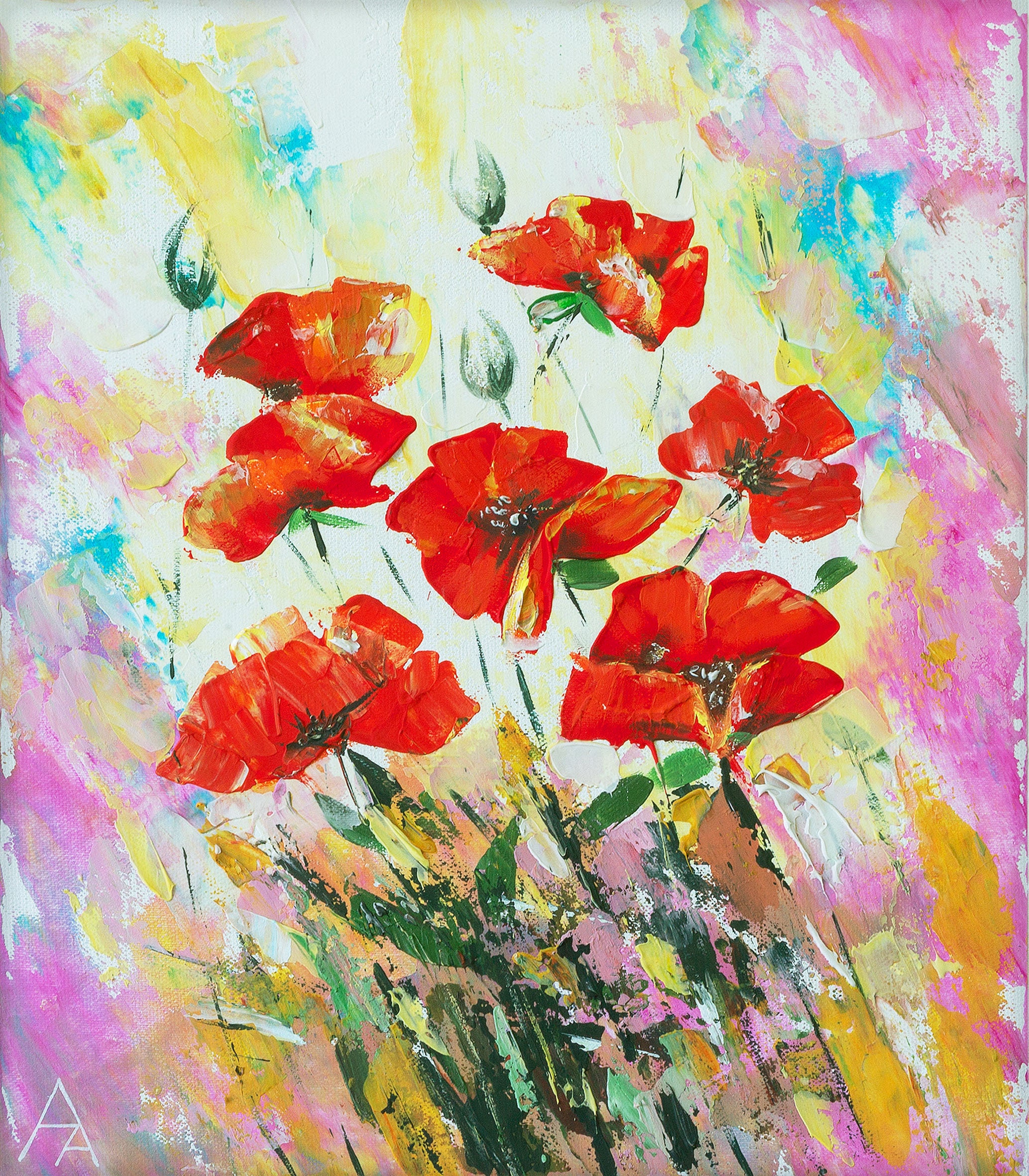 Blumen Gemälde Original Kunst Floral Kunst Abstrakte Malerei | Etsy