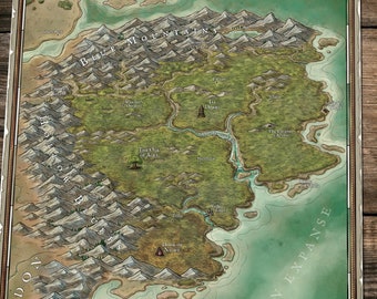 Regional Fantasy Map: The Forest Kingdom of Calenoth - Digital Map DnD, Pathfinder and other RPGs