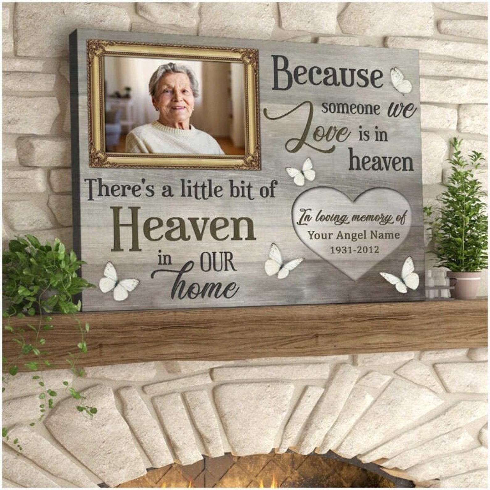 In Loving Memory Canvas Wall Art Canvas Wall Art For Home Etsy