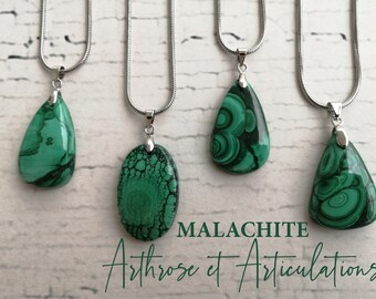 Pendant MALACHITE natural stone semi-precious original gift brings good luck and chance yoga Celtic relaxation