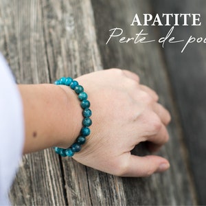 Bracelet Perte de poids en APATITE bracelet minceur en pierres naturelles vertus pierre porte bonheur cadeau femme lithotherapie zen