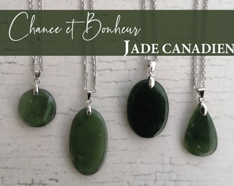 CANADIAN JADE pendant, semi-precious natural stone original gift brings good luck and luck Celtic yoga relaxation