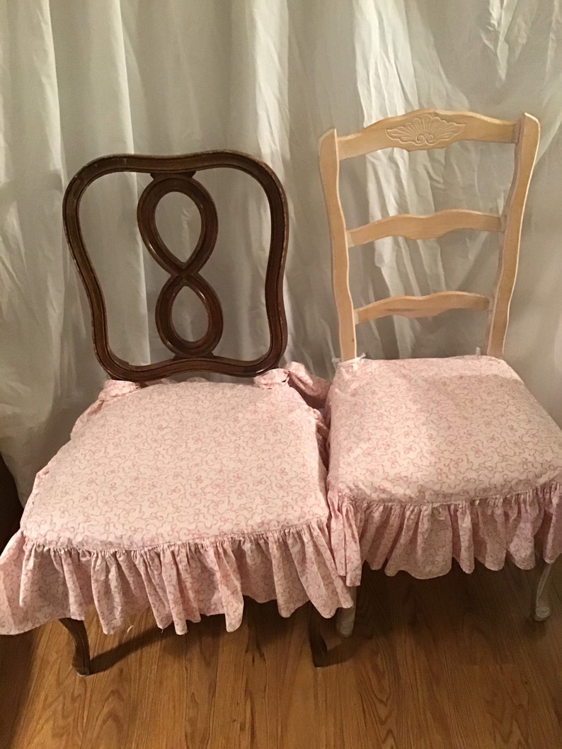 Vintage shabby chic chair seat covers Etsy