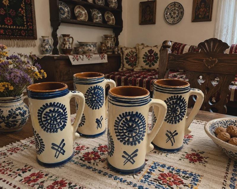 Vintage Romanian Pottery - Etsy