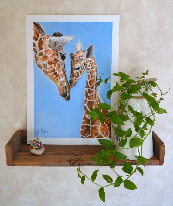 Original animals painted. 100% Handmade. Realistic Wildlife Paintings.  Pastel. Wildlife. Artwork. Art love gift