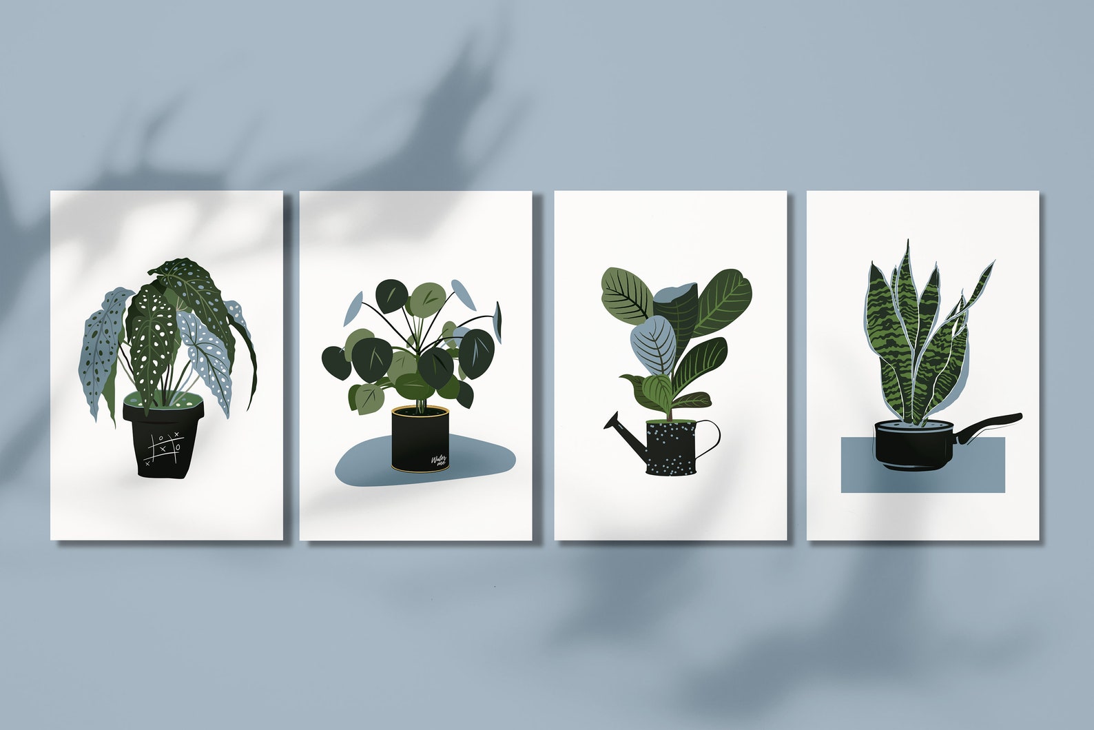 Plant Wall Art Set of 4 Plant Art Plant Print Wall Etsy New Zealand