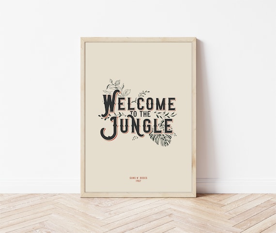 Welcome to the Jungle Lyric Wall Decal
