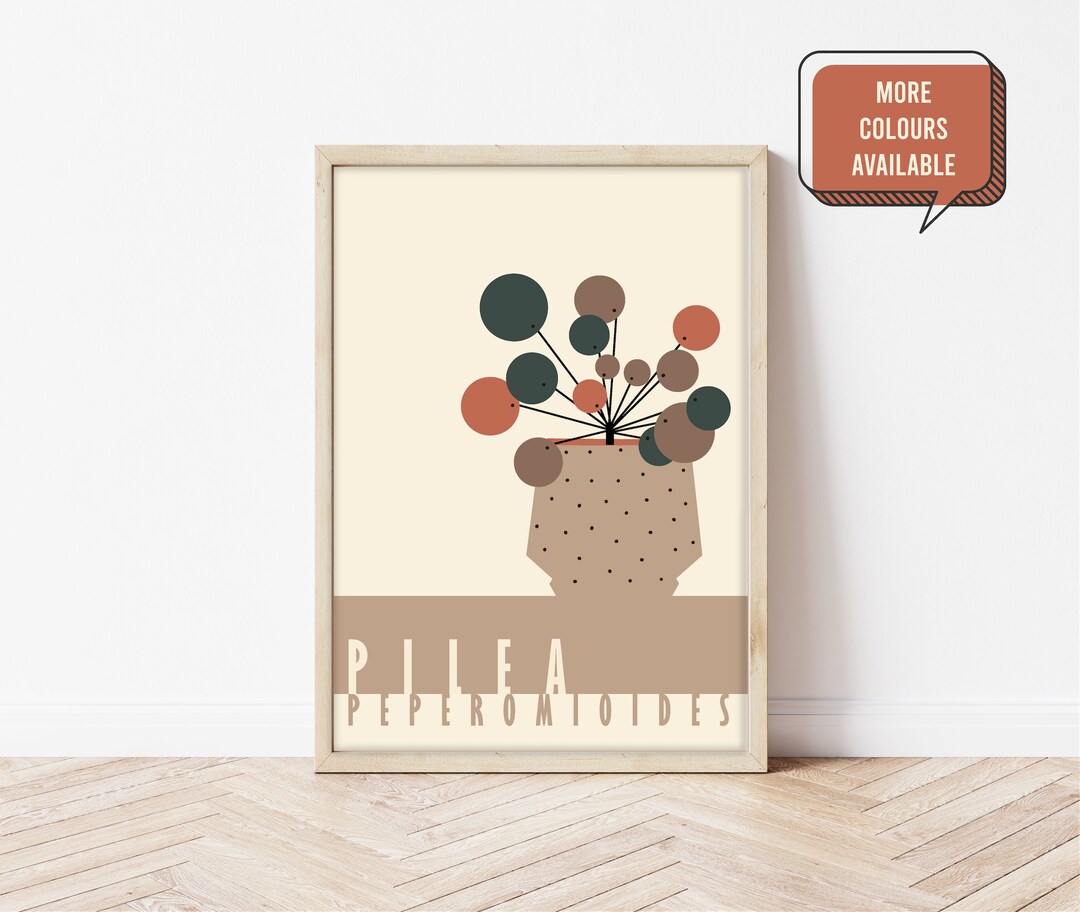 Pilea Peperomioides Print - Plant Art - Chinese Money Plant - House ...