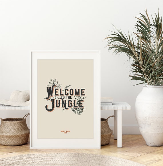 Welcome to the Jungle Lyric Wall Decal