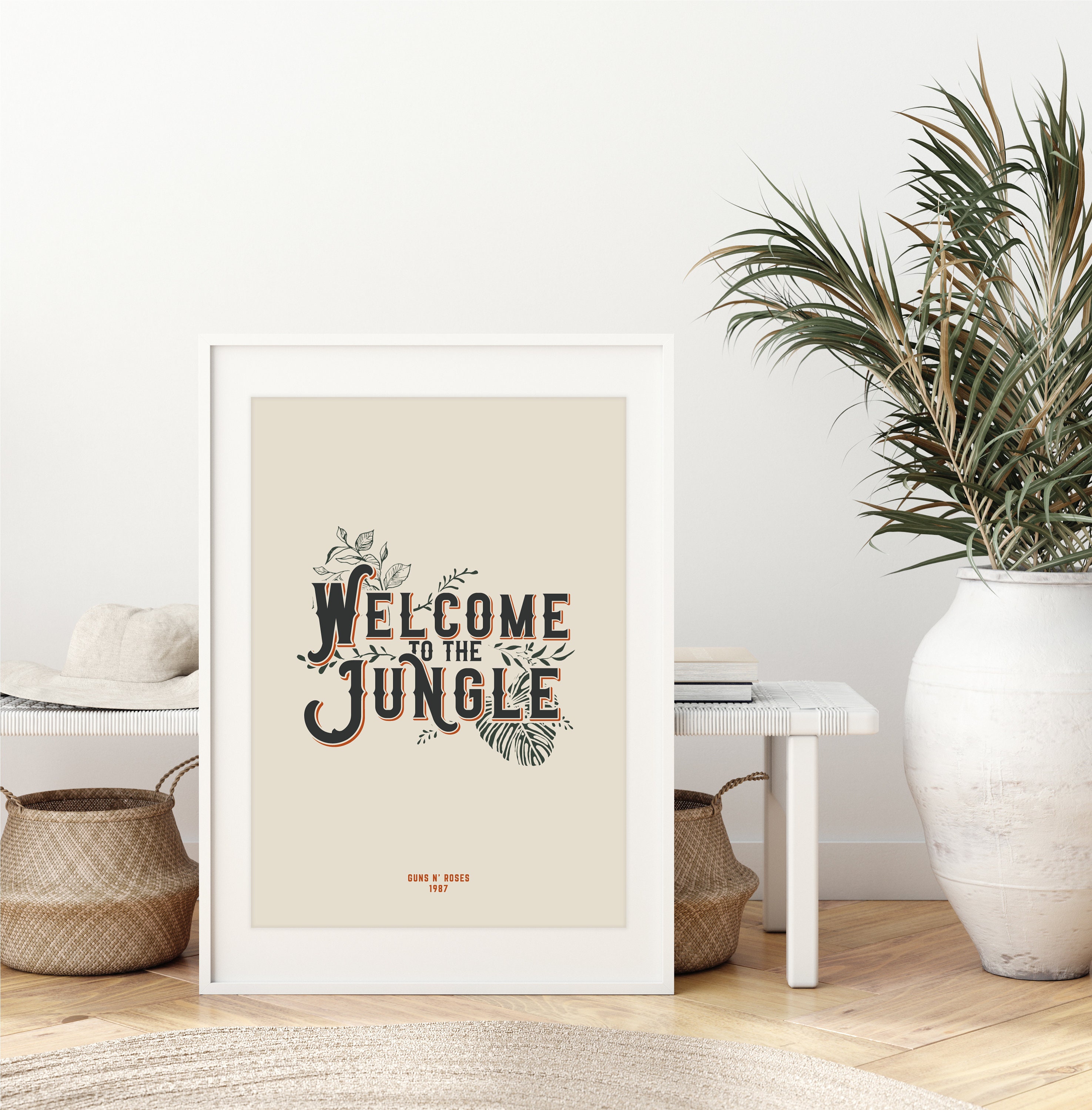 Guns N Roses Welcome To The Jungle Lyrics Quotes Paper Print