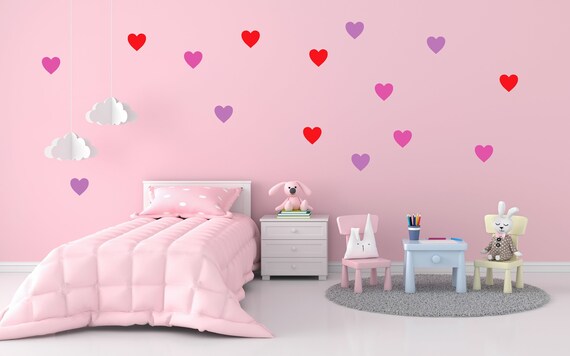 Set Of 10 Heart Wall Decal Stickers Nursery - Baby Girl Nursery Wall Stickers Set Of 10 Heart Wall Decal Stickers Nursery - Baby Girl Nursery Wall Stickers