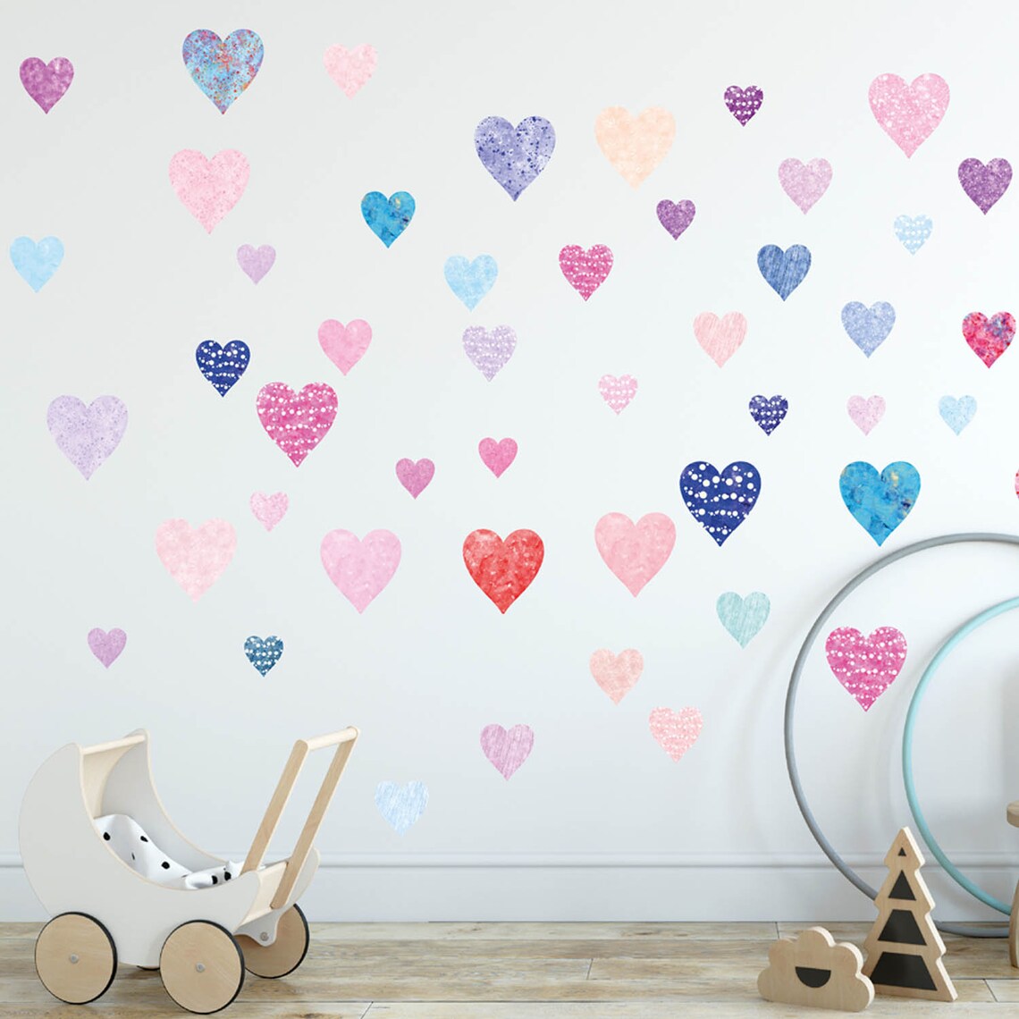 Set of 62 Heart Wall DecalS Wall Stickers Nursery Nursery Etsy.de