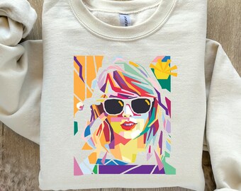 Swiftie Art Mosaic Sweatshirt ,Little Swiftie Tshirt ,Taylor Fan Gift, Album Tour Sweatshirt ,Floral Swiftie Sweatshirt ,Album Merch Sweater