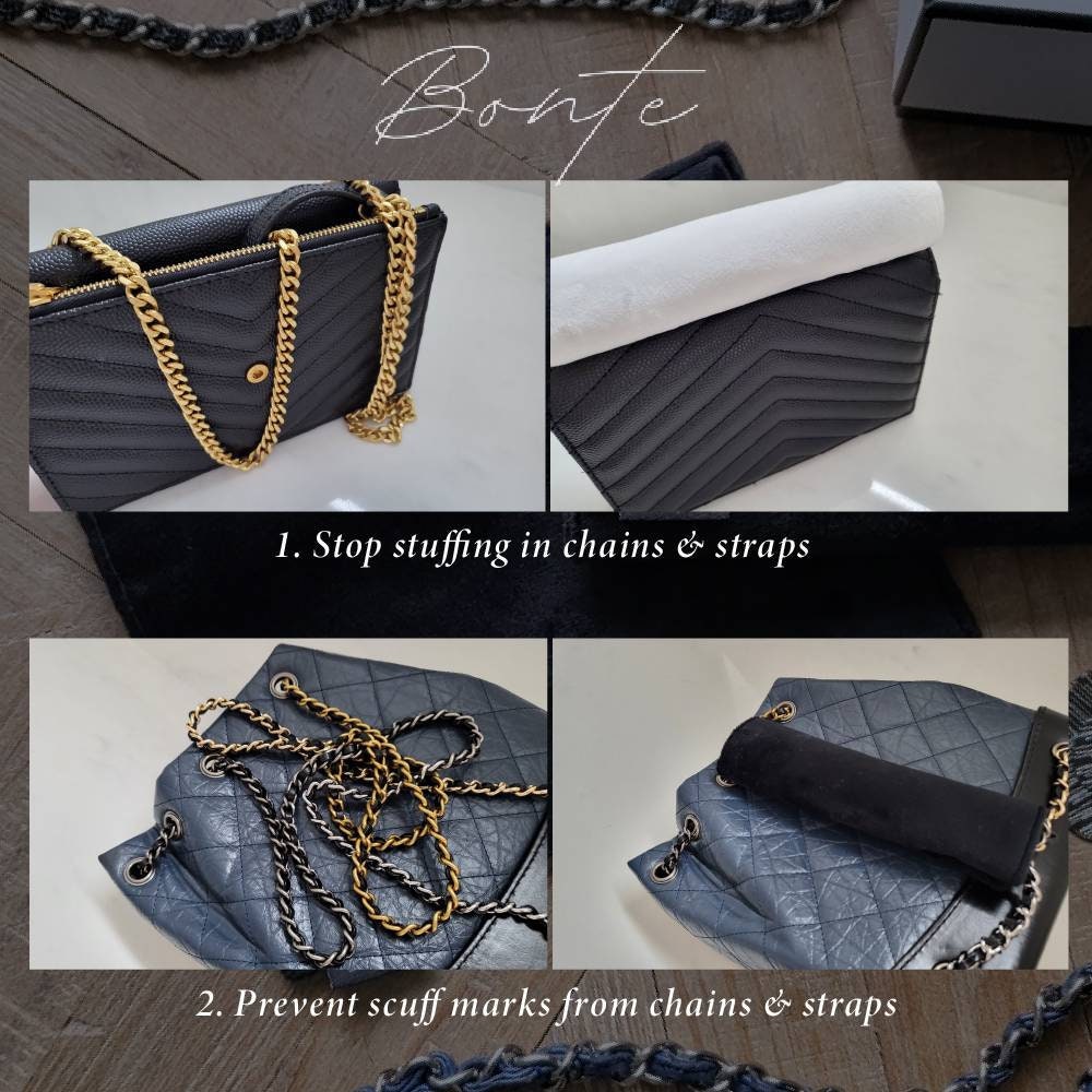 Chanel Chain Wrap, Bag Protector, Made With Velvet, Magnetic Closure 