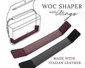 WOC Shaper with WINGS in Italian Leather! Chanel WOC Base Insert / Protector / Support