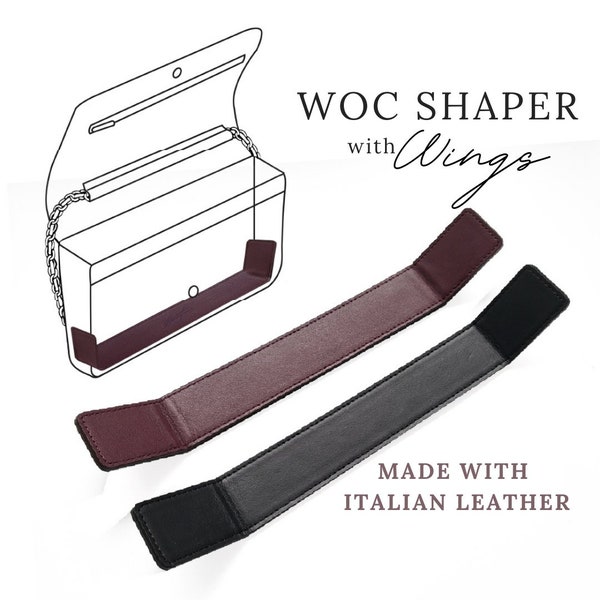 WOC Shaper with WINGS in Italian Leather! Chanel WOC Base Insert / Protector / Support