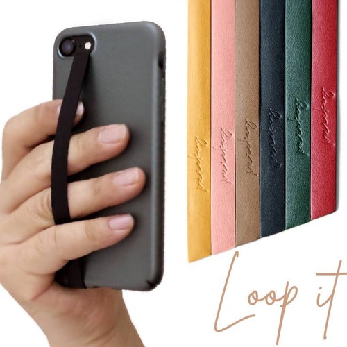 Italian Leather Phone Strap, Finger Loop Holder for Phone Case,  Personalized Gift, Buy 2 for FREE SHIPPING - Etsy