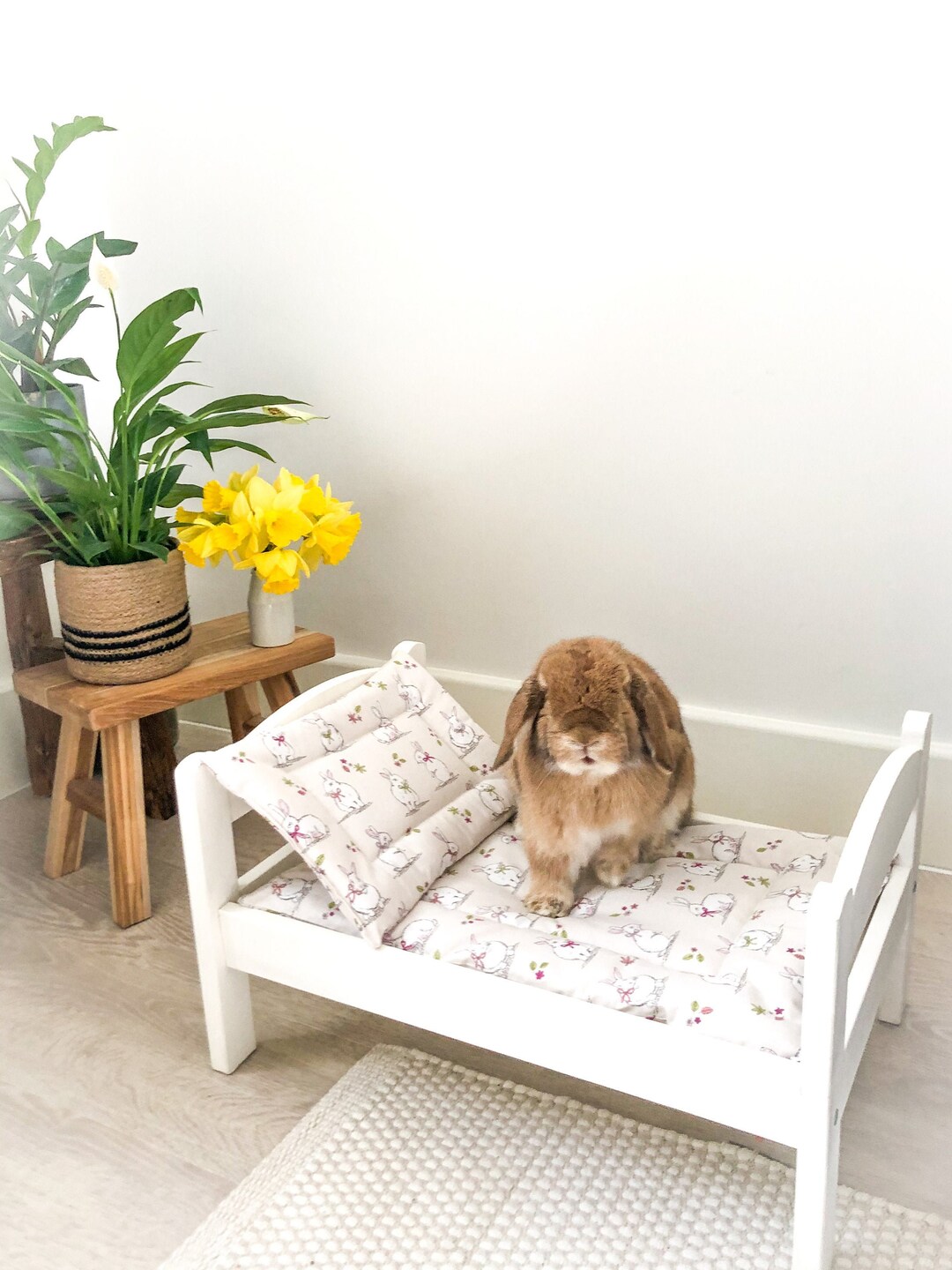 Ikea Duktig Doll Bedding Bunny Rabbit Cat Bed Rabbit Lover Etsy