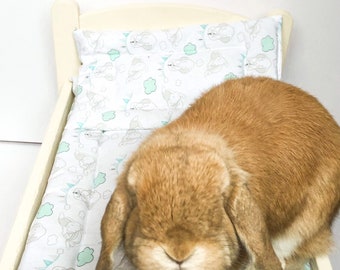 Ropa de cama para muñecas Ikea Duktig / Cama para gatos / Regalo para amantes de los conejos