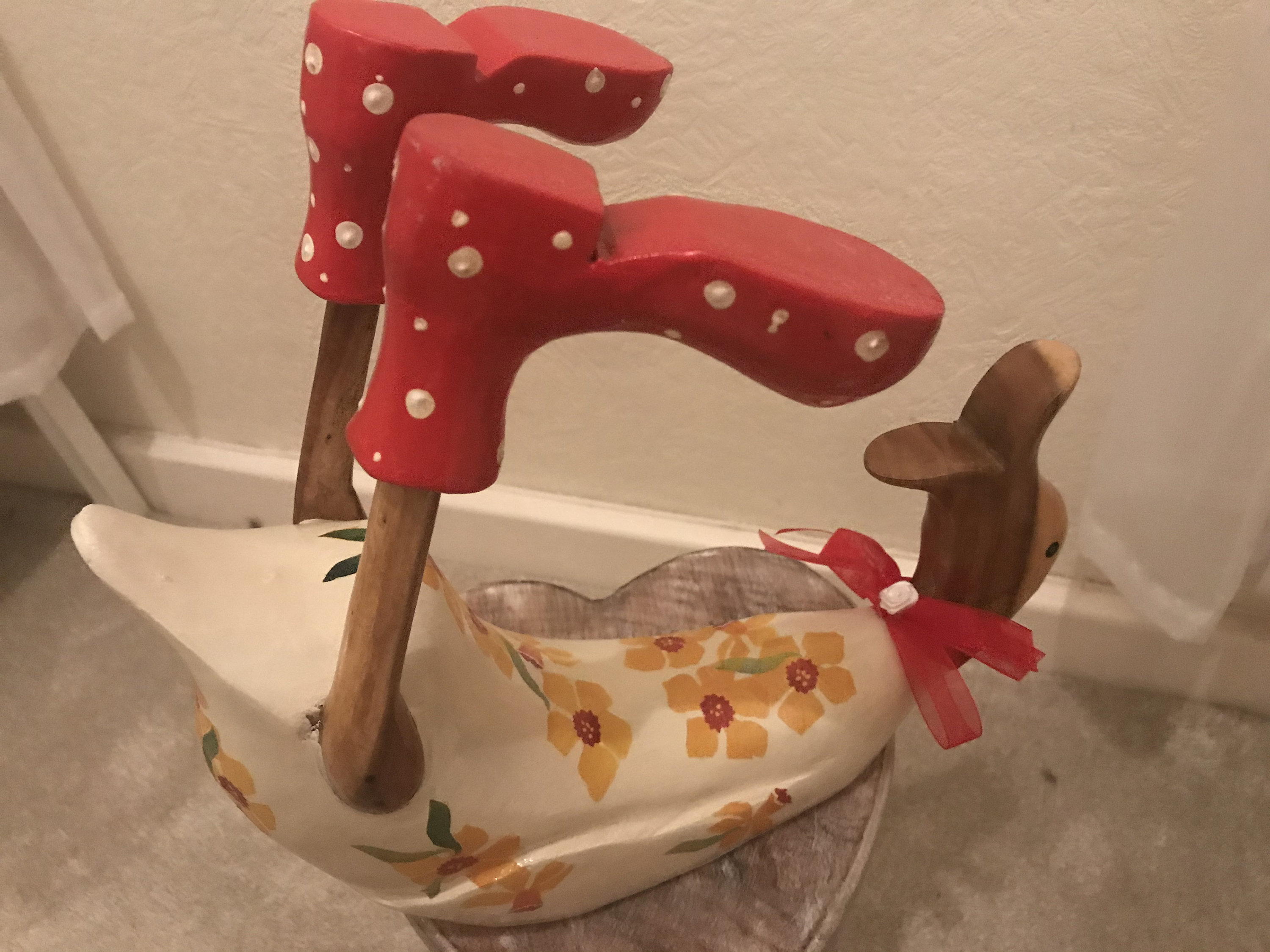 Bottle/wine Holder Drinking Duck Bamboo Wooden Etsy