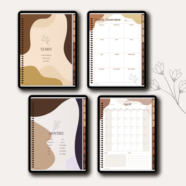 Boho Digital Planner Ipad Planner Digital Planner Goodnotes Etsy