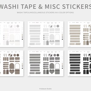 Digital Stickers Set | Black Edition | Digital Planner Stickers ...