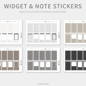 Digital Stickers Set | Black Edition | Digital Planner Stickers ...