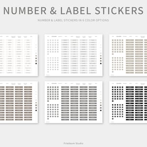 Digital Stickers Set | Black Edition | Digital Planner Stickers ...