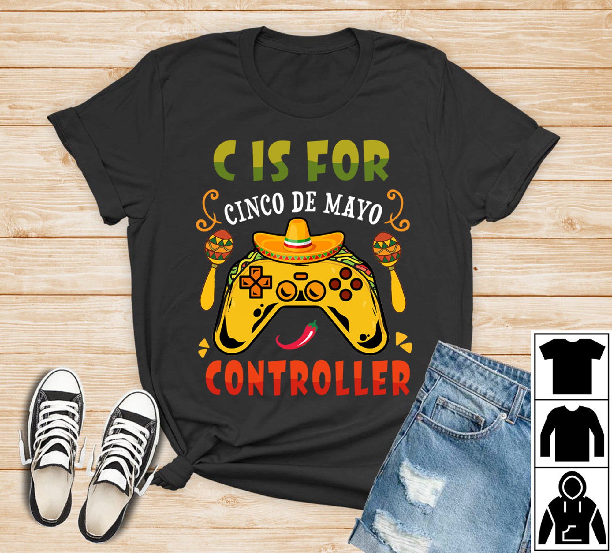 Discover C is For Cinco De Mayo Controller Shirt, Funny Video Game T-Shirt