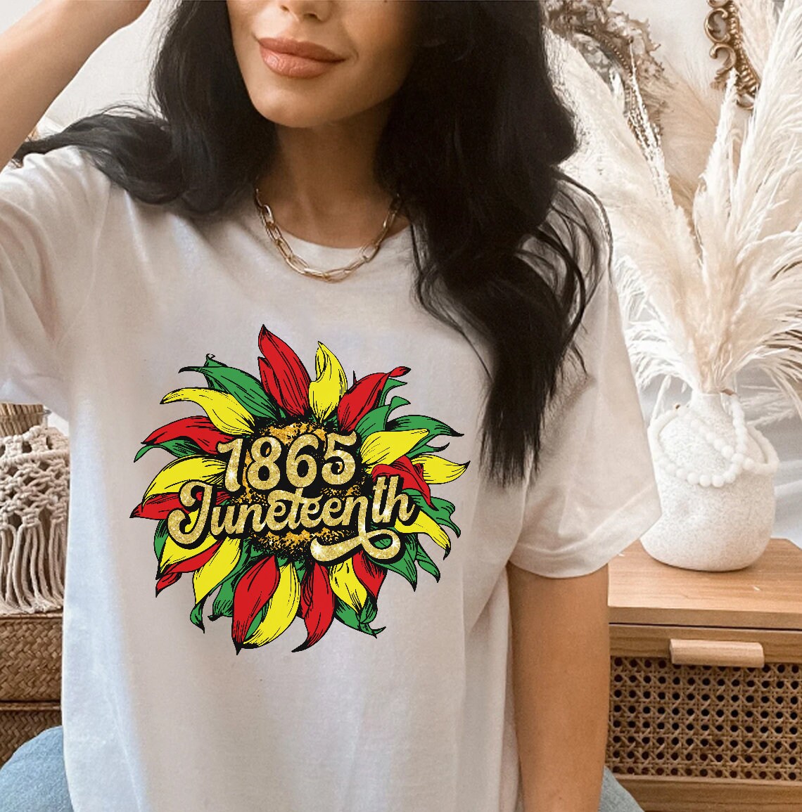 1865 Juneteenth Shirt Sunflower T-shirt 