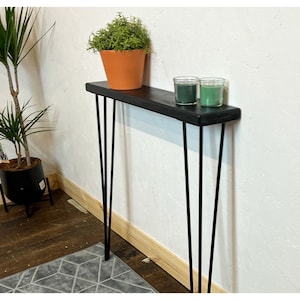 Black Narrow Console Table image 2