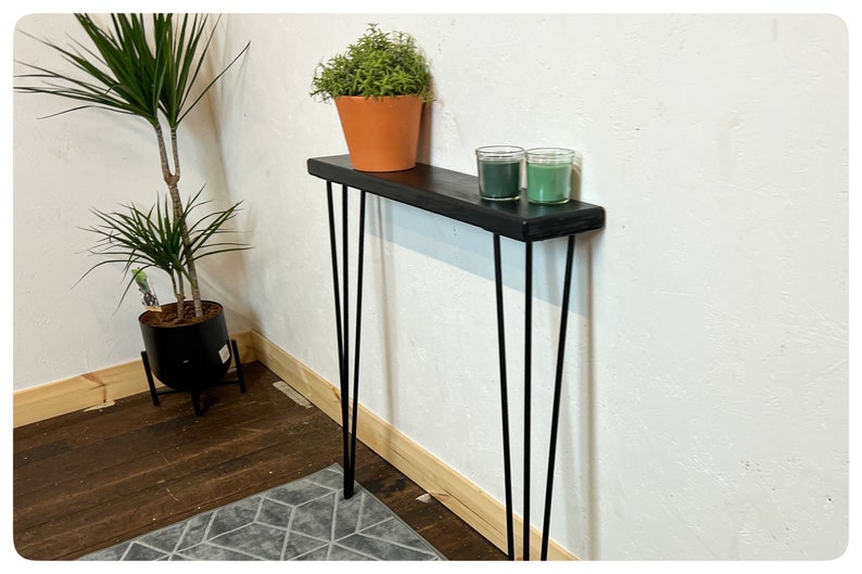 Black Narrow Console Table image 2