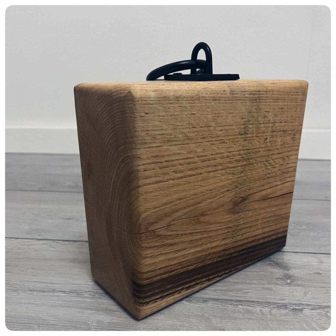 Personalized Heavy Door Stop 2kg // Door Weight // Solid Oak Etsy UK
