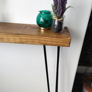 Rustic Narrow Console Table With Hairpin Legs image 6
